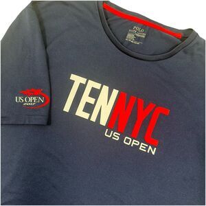 Polo Ralph Lauren US Open 2017 T-Shirt Mens 2XL Blue Tennis Ten NYC Performance